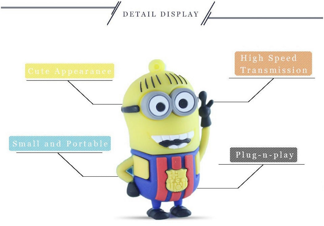 USB STICK MINION BARCELONA 32 GB 3.0 USB MESSI Color multicolor