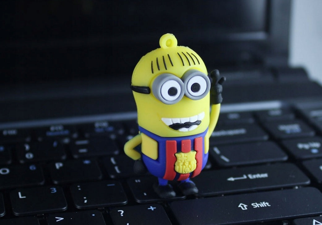 USB STICK MINION OF BARCELONA 128 GB USB MESSI BARCA Color white