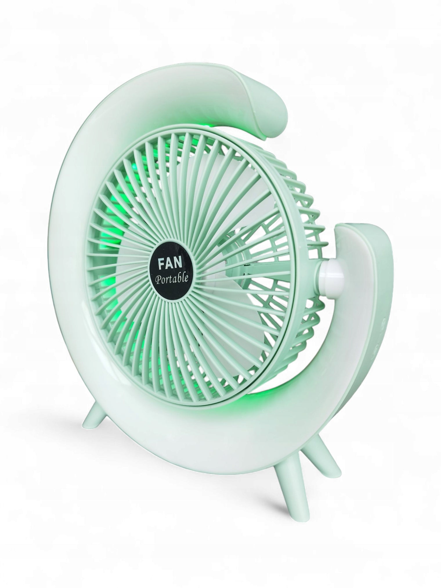 USB Standing Desk Fan with RGB Green