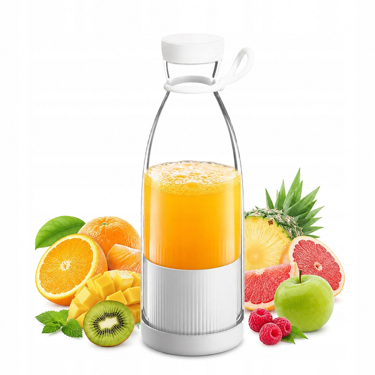 USB Tourist Blender Portable 2 Cups + Cap Mouthpiece Cocktails