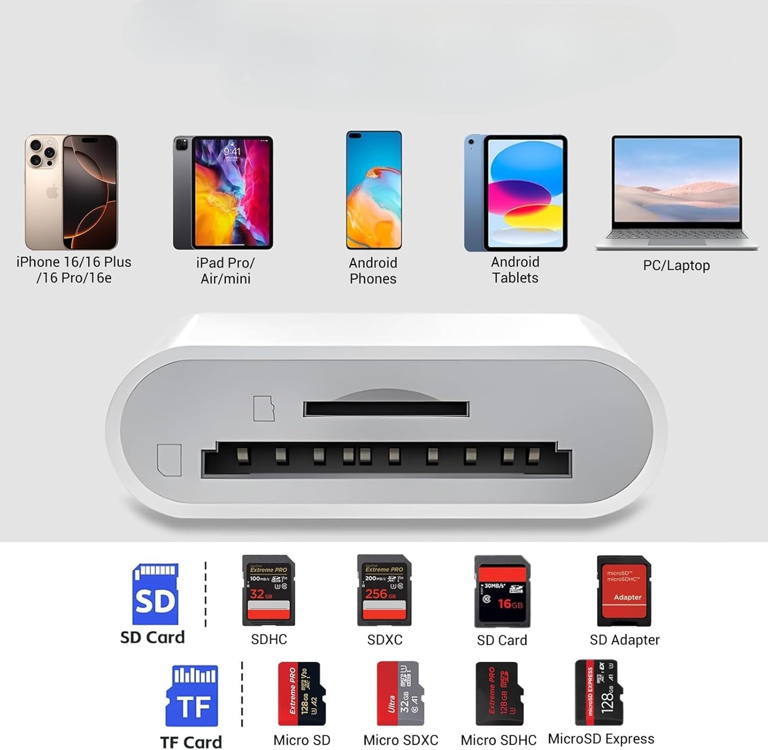 USB Type-C Card Reader OTG Adapter SD MicroSD SDHC SDXC Compact Manufacturer KiWiBiRD