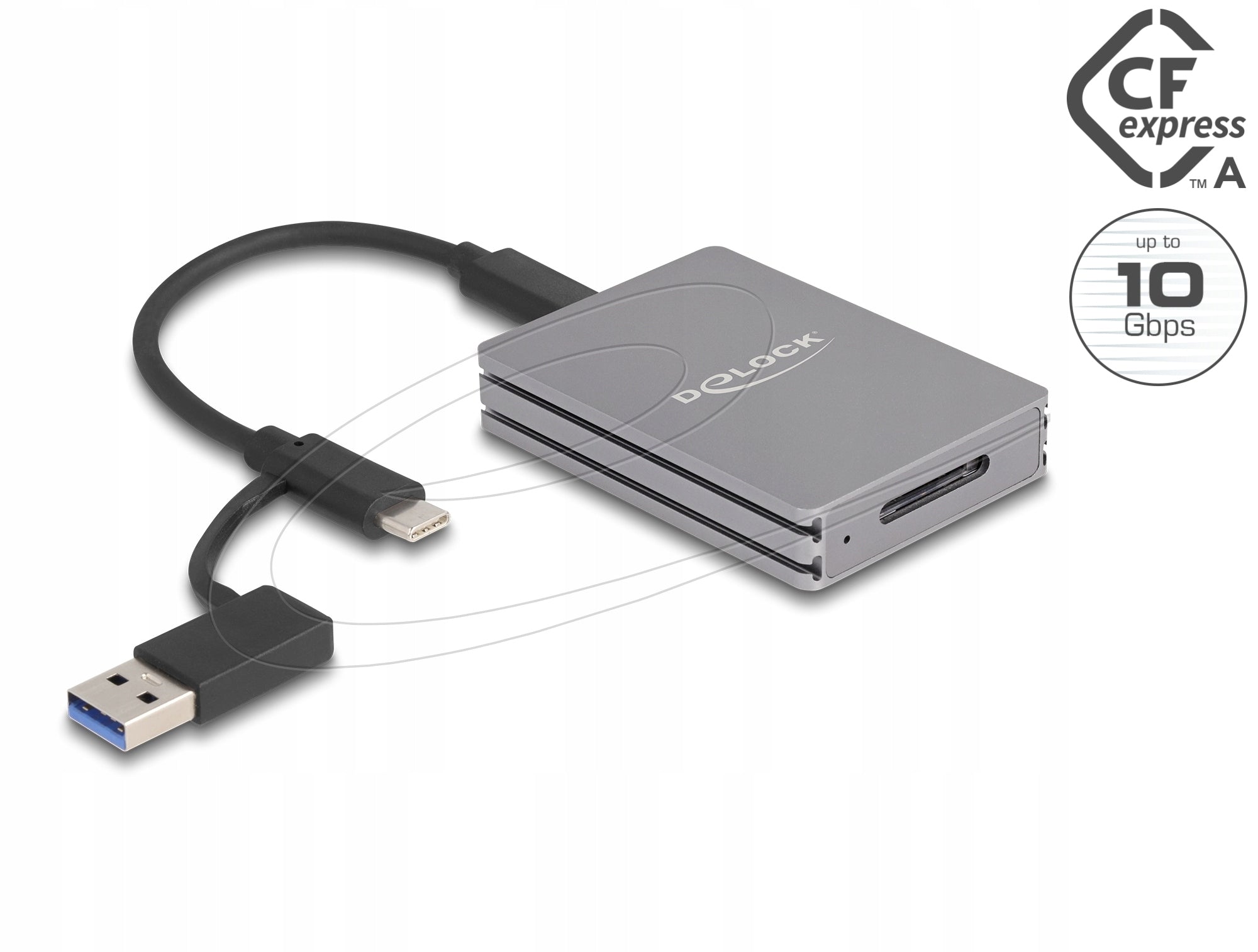 USB Type-C card reader for CFexpress memory cards type A Delock 91012