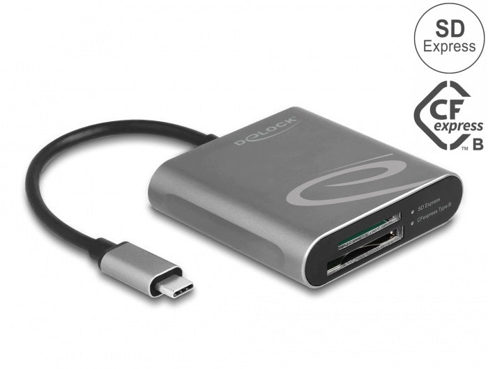 USB Type-C card reader for SD Express and CFexpress Delock 91000