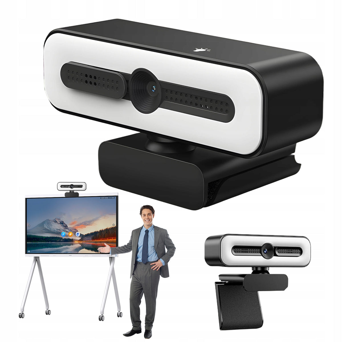 USB WEBCAM WITH LED LIGHTING AND FULL HD MICROPHONE