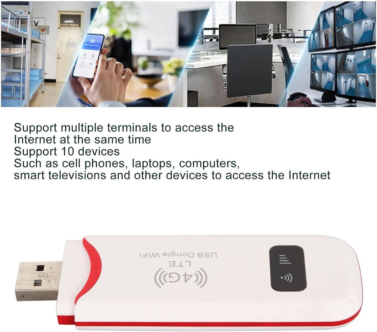 USB WIFI HOTSPOT MODEM CONNECTOR PORTABLE SIM CARD 10 DEVICES FAST Model Nie