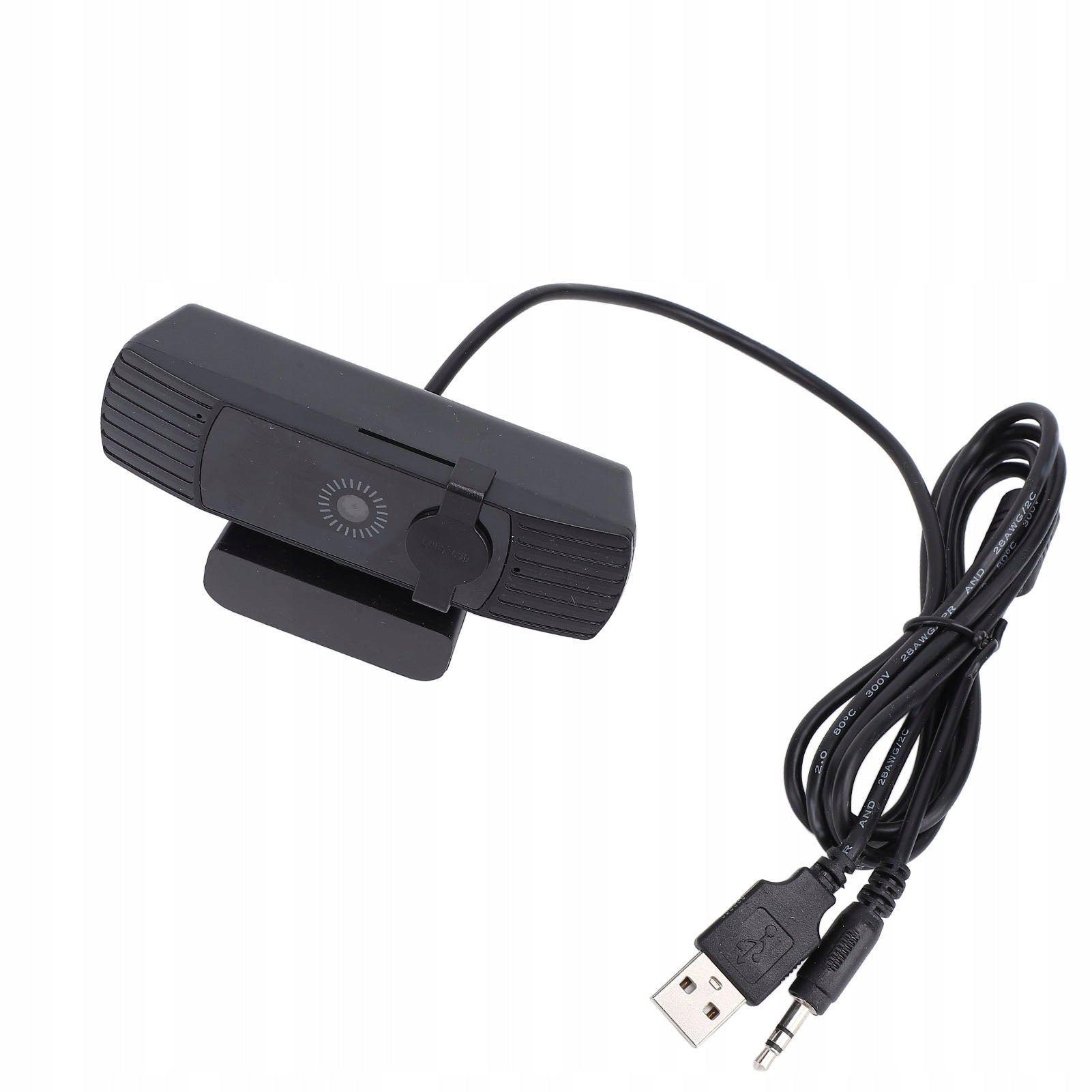 USB Webcam, Plug and Play 1080P HD 360° Rotating Base Camera