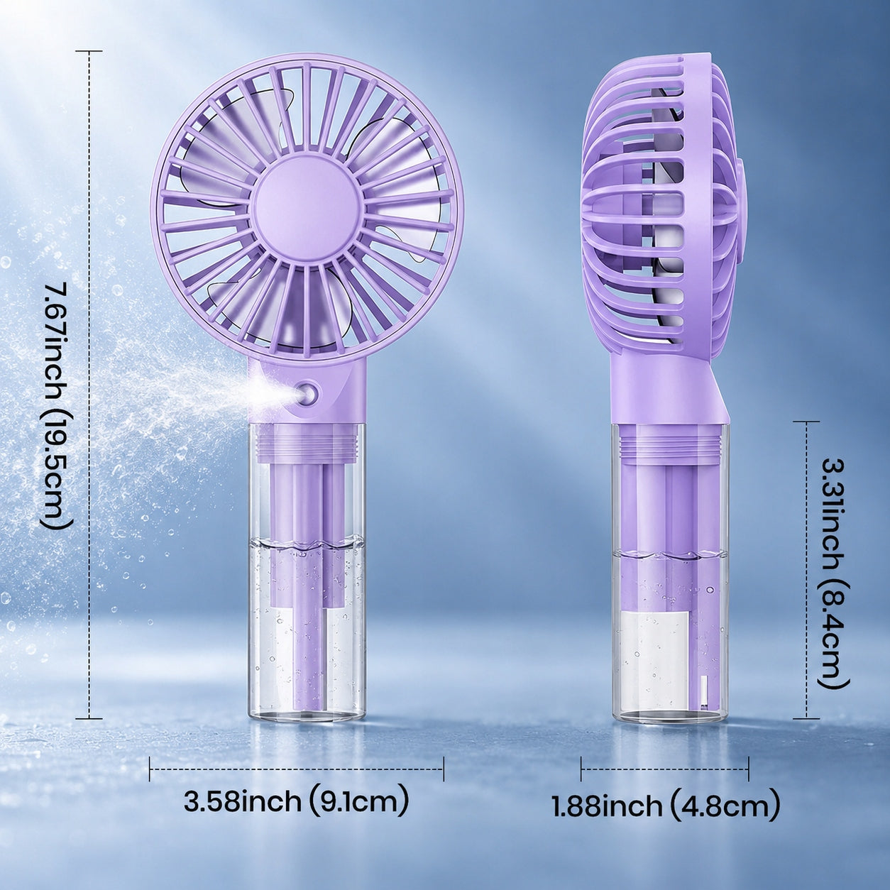 USB Windmill Quiet Mini Desk Fan Cooling TOPK K31 Purple Manufacturer code Mini wentylator wiatrak TOPK K31 fioletowy