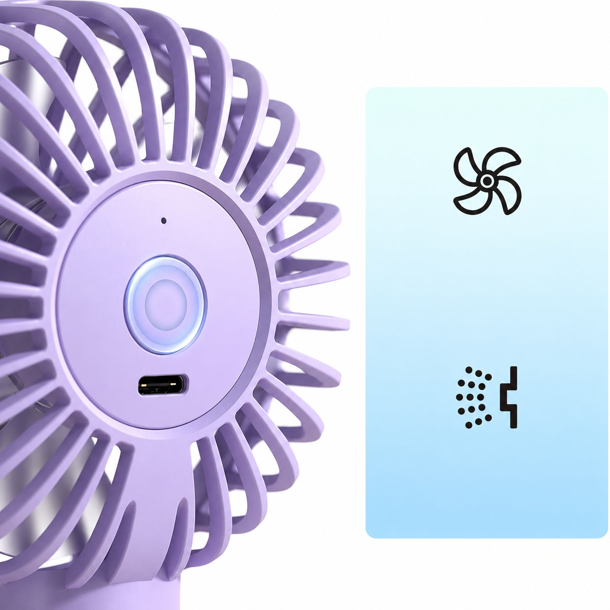 USB Windmill Quiet Mini Desk Fan Cooling TOPK K31 Purple Model K31