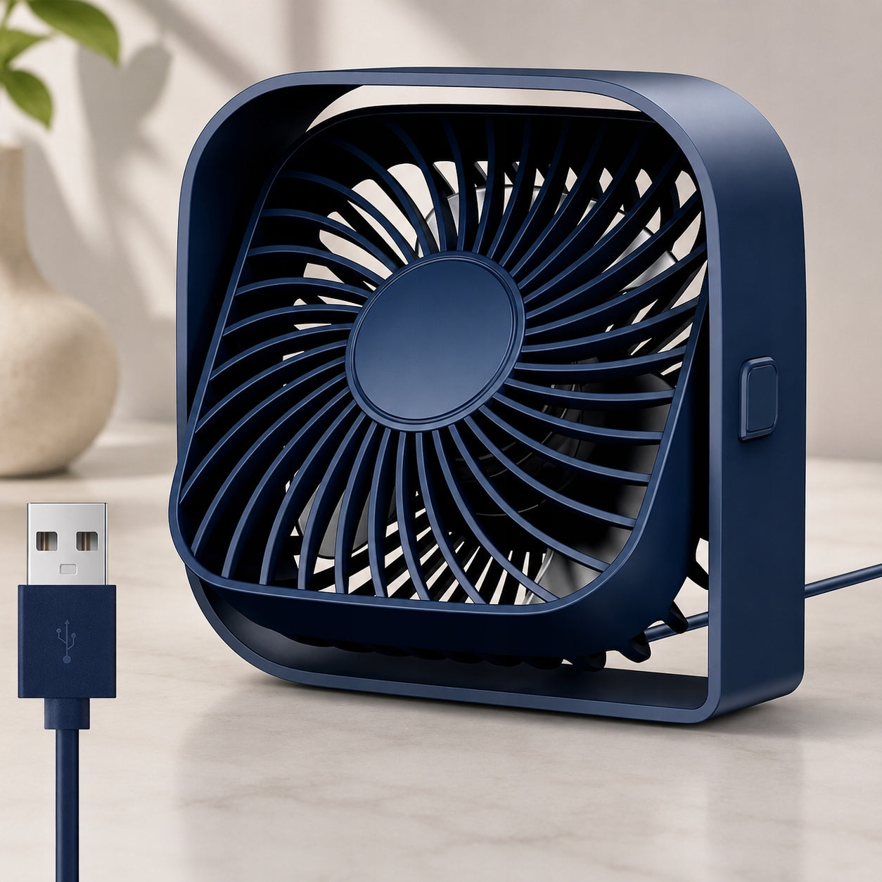 USB Windmill Quiet Mini Desk Fan Cooling TOPK K50 Blue Manufacturer code Mini wentylator wiatrak TOPK K50 niebieski