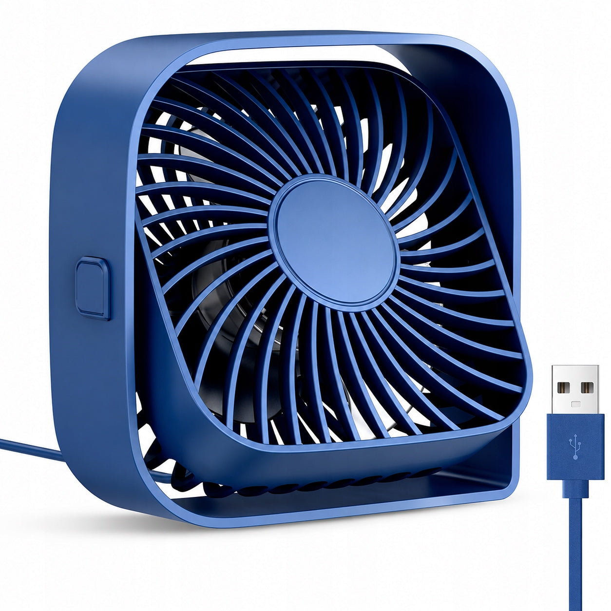 USB Windmill Quiet Mini Desk Fan Cooling TOPK K50 Blue Packaging status original