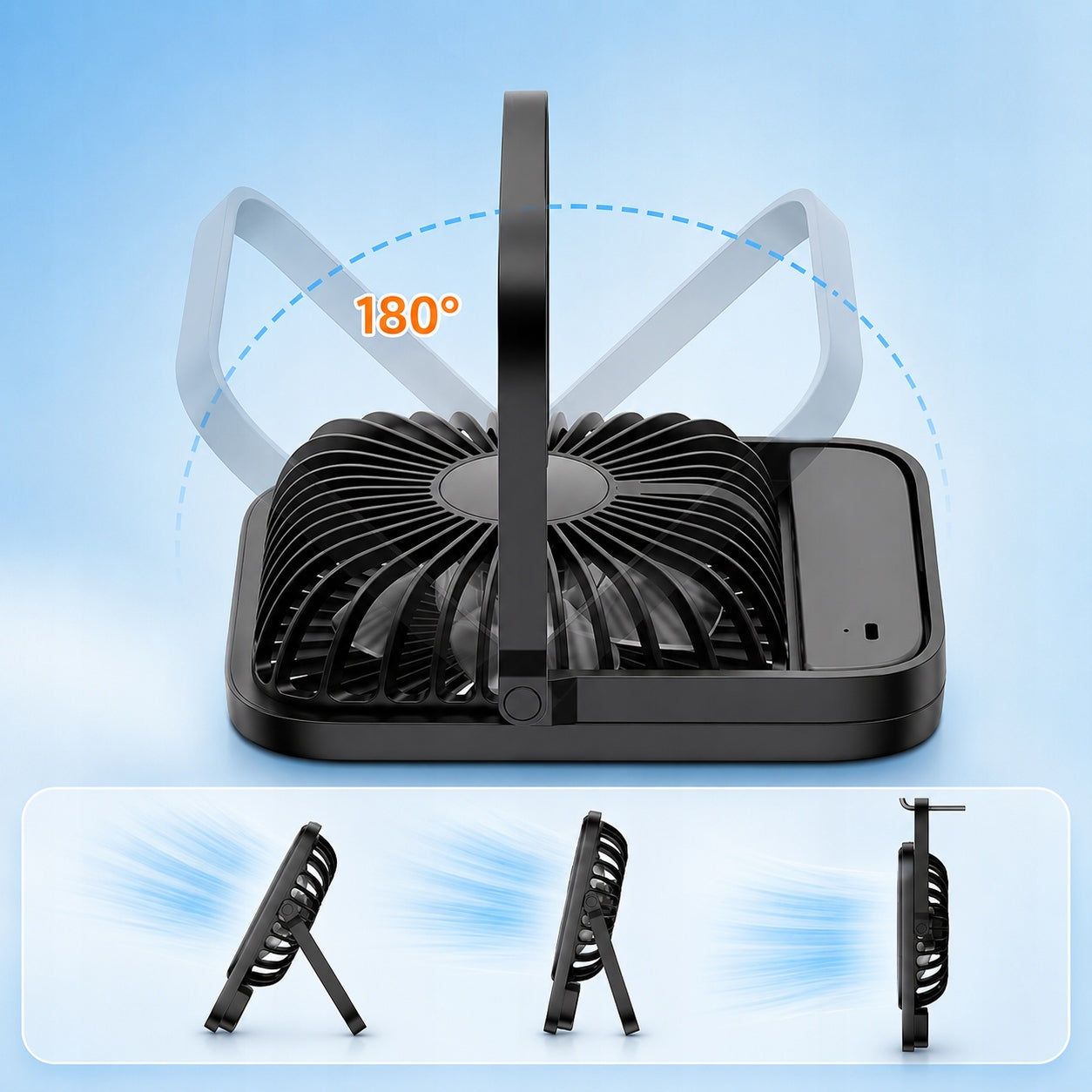 USB Windmill Quiet Mini Desk Fan Cooling USB C USB-C Model D1