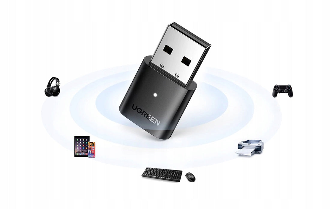 USB adapter UGREEN CM390 Bluetooth 5.0 (black) Manufacturer code 80889B