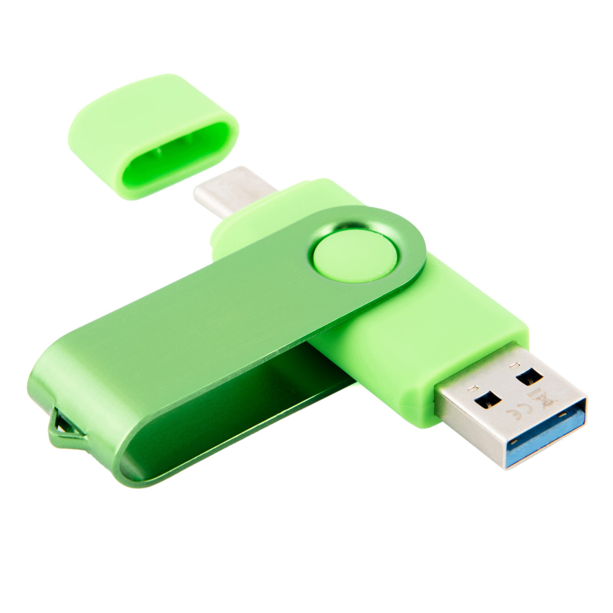 USB flash drive 32gb 3.0 3.2 USB-C TYPE C usb flash memory TWISTER light green Brand MemoRabbit