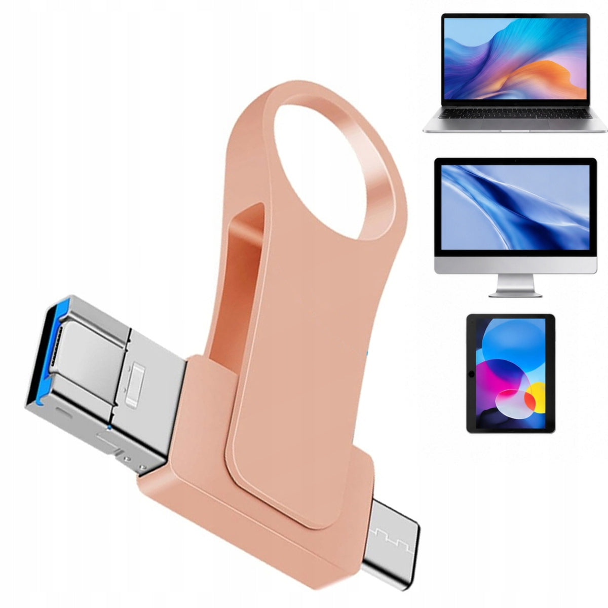 USB flash drive 512 GB USB-C TYPE C Rotate Dual Drive 4in1 USB A USB3.0