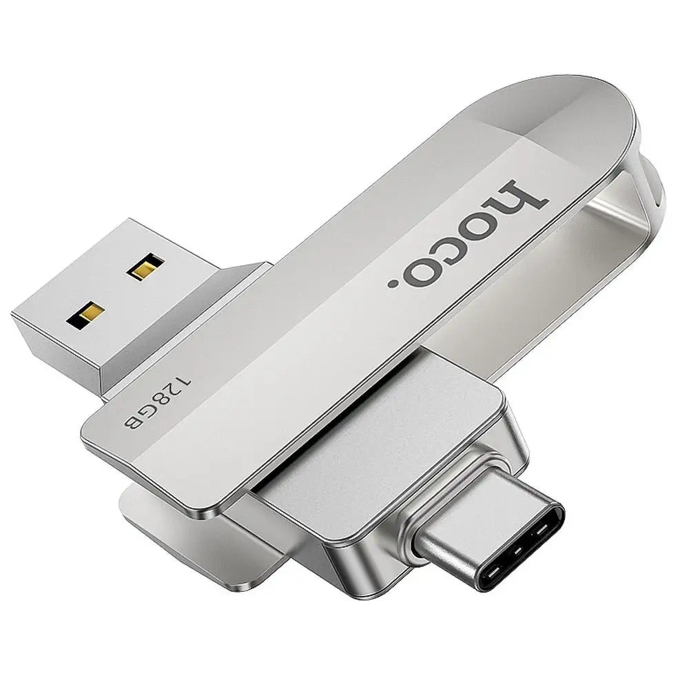 USB flash drive Hoco flash drive 128 GB USB 3.0 silver