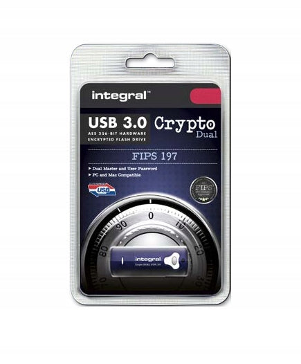 USB flash drive Integral Crypto Dual 32 GB USB 3.0 blue