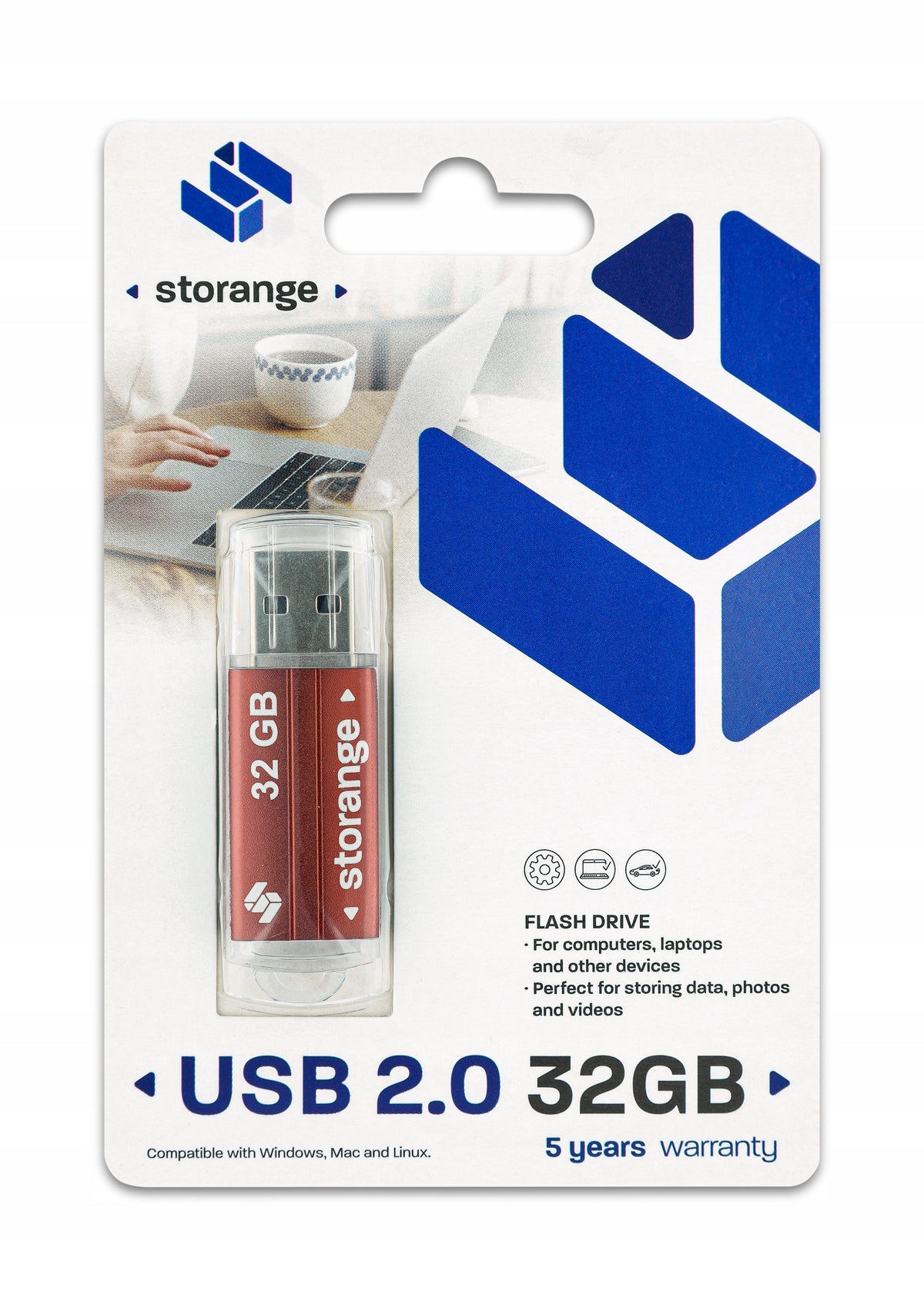 USB flash drive STORANGE usb 2.0 32gb brown