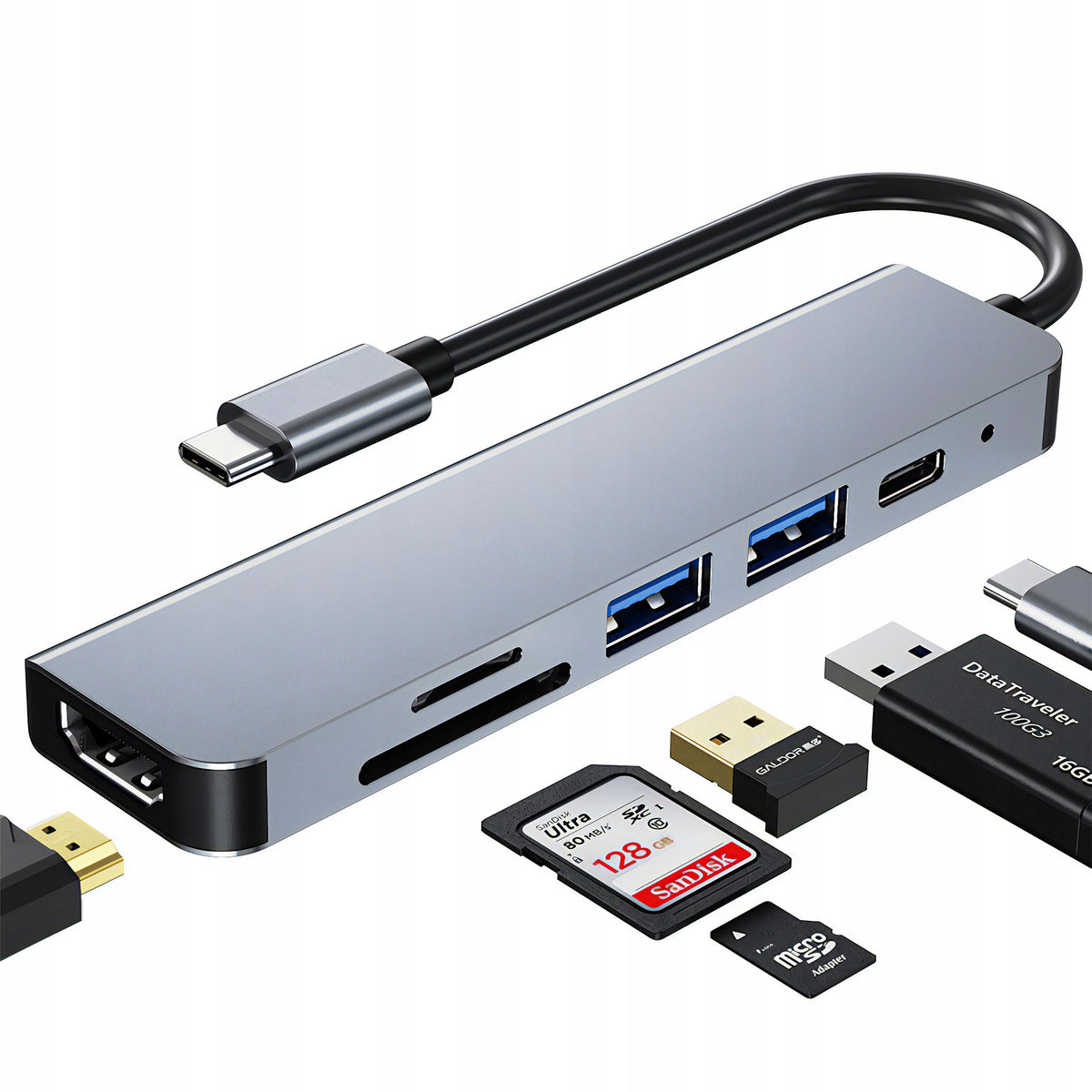 USB hub CB-C93 6 ports Packaging status original