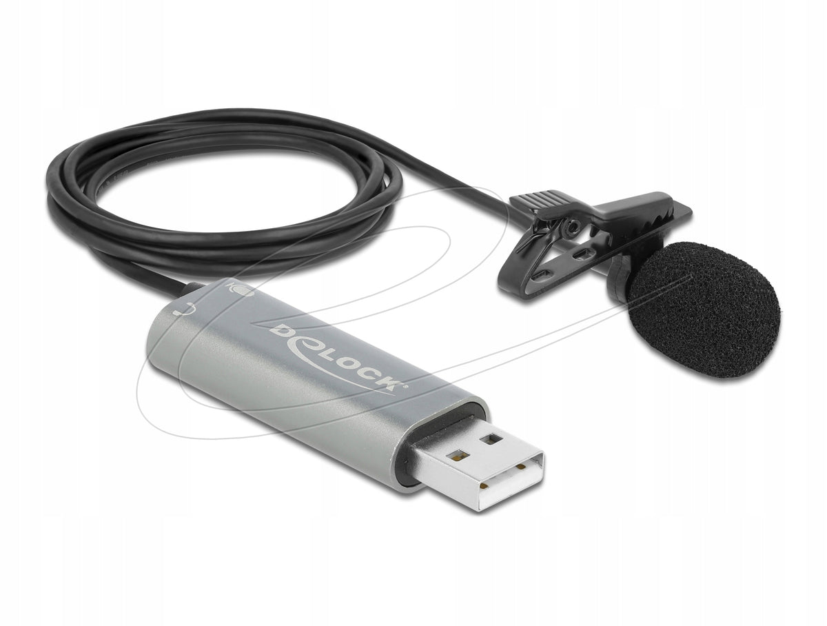 USB omnidirectional microphone Tie Lavalier 24 bit / 192kHz Delock 66638 Packaging status original