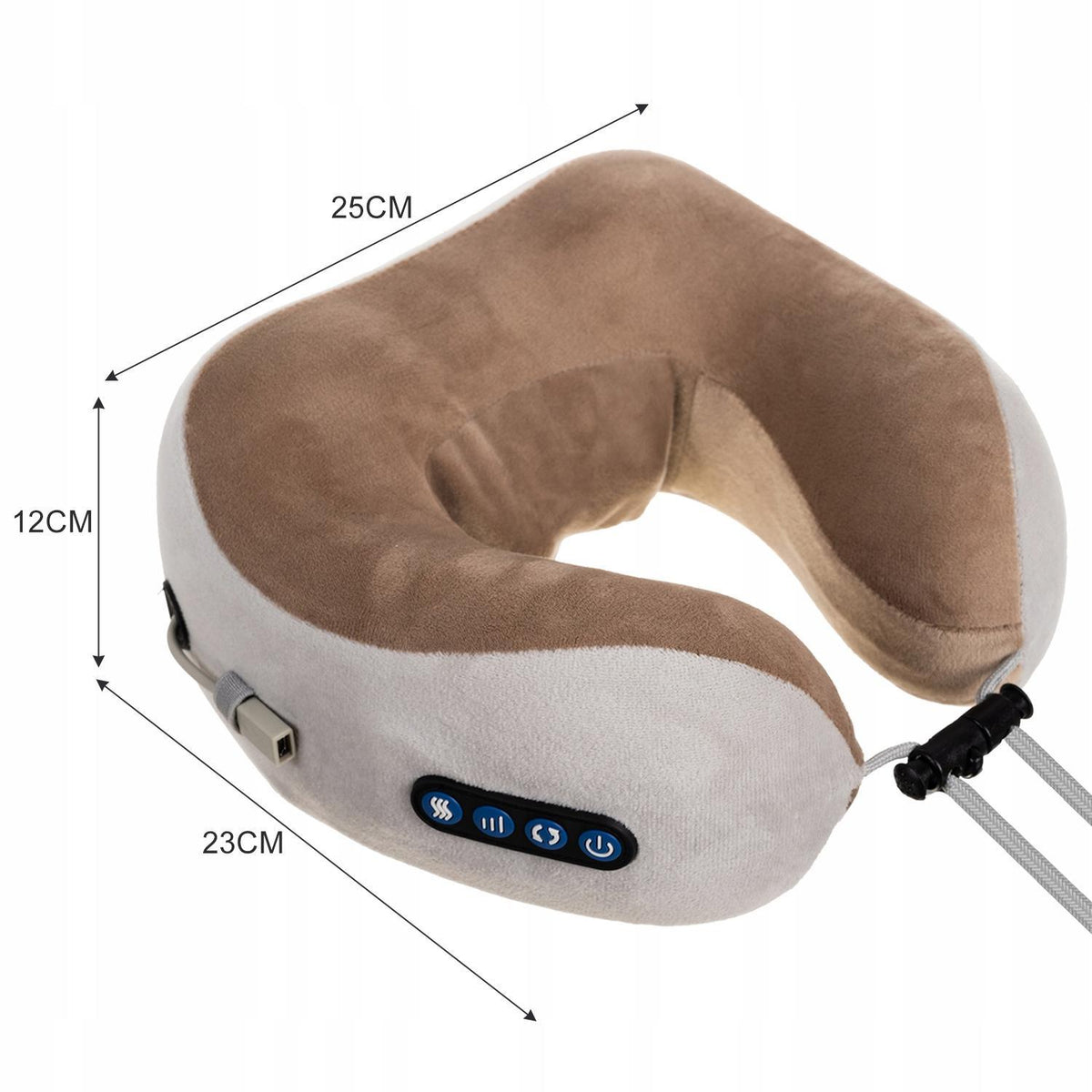USB rechargeable neck massage and heating pillow - memory foam Manufacturer code 19554