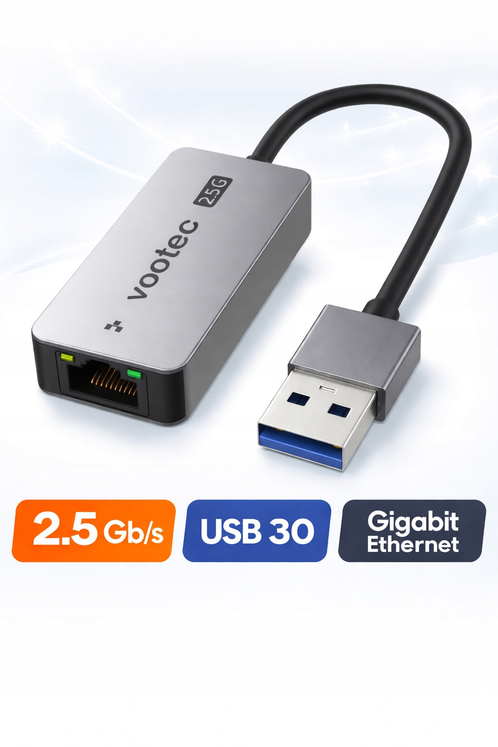 USB to Ethernet Adapter RJ45 2.5G 2500Mbps Network Card Vootec LAN CABLE Manufacturer code 5905261901392