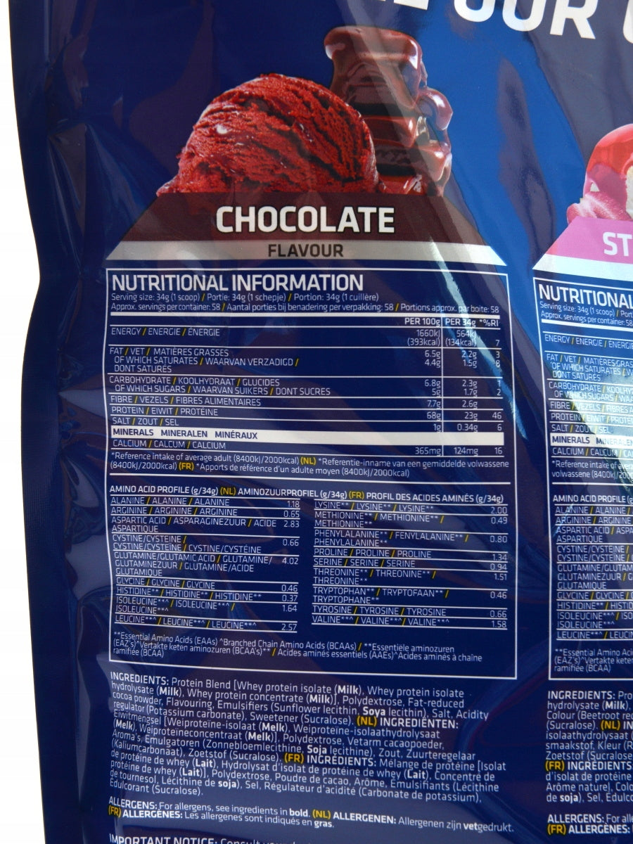 USN 100% Premium whey protein BAG 2000g jahoda Expiration date at least six months from the date of purchase