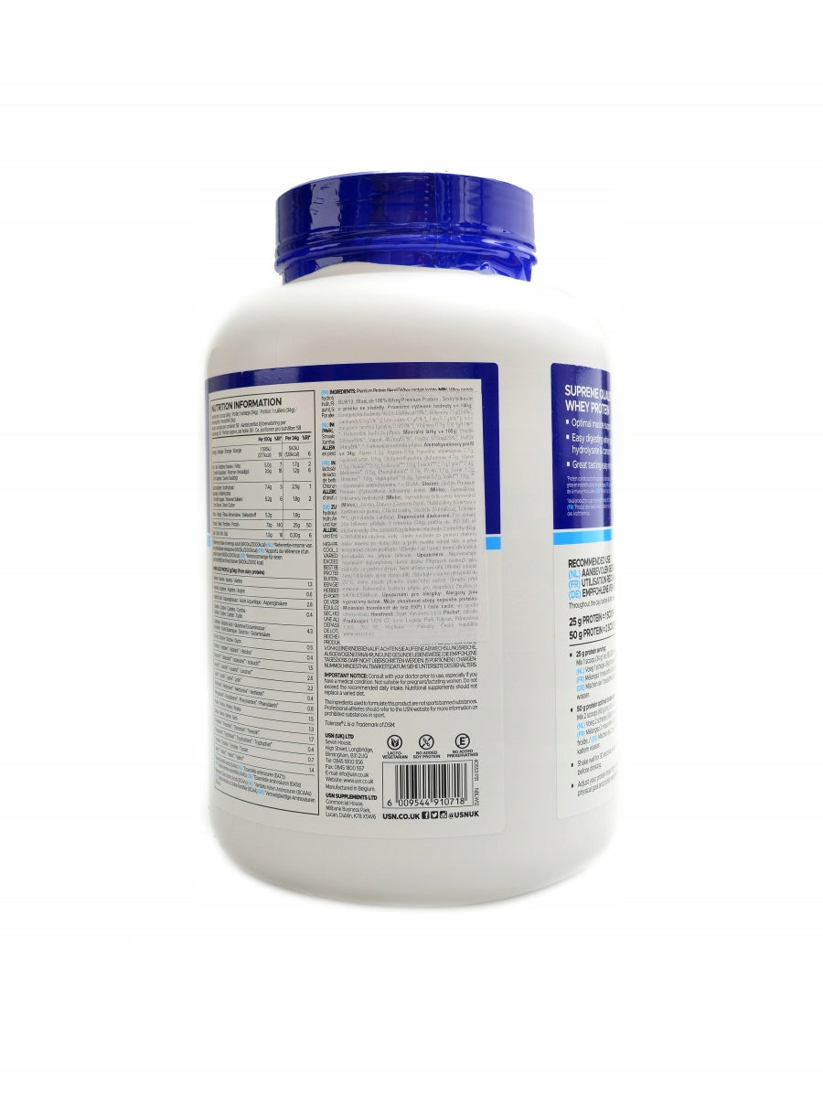 USN Bluelab 100% whey protein 2000 g karamelový popcorn Expiration date at least six months from the date of purchase