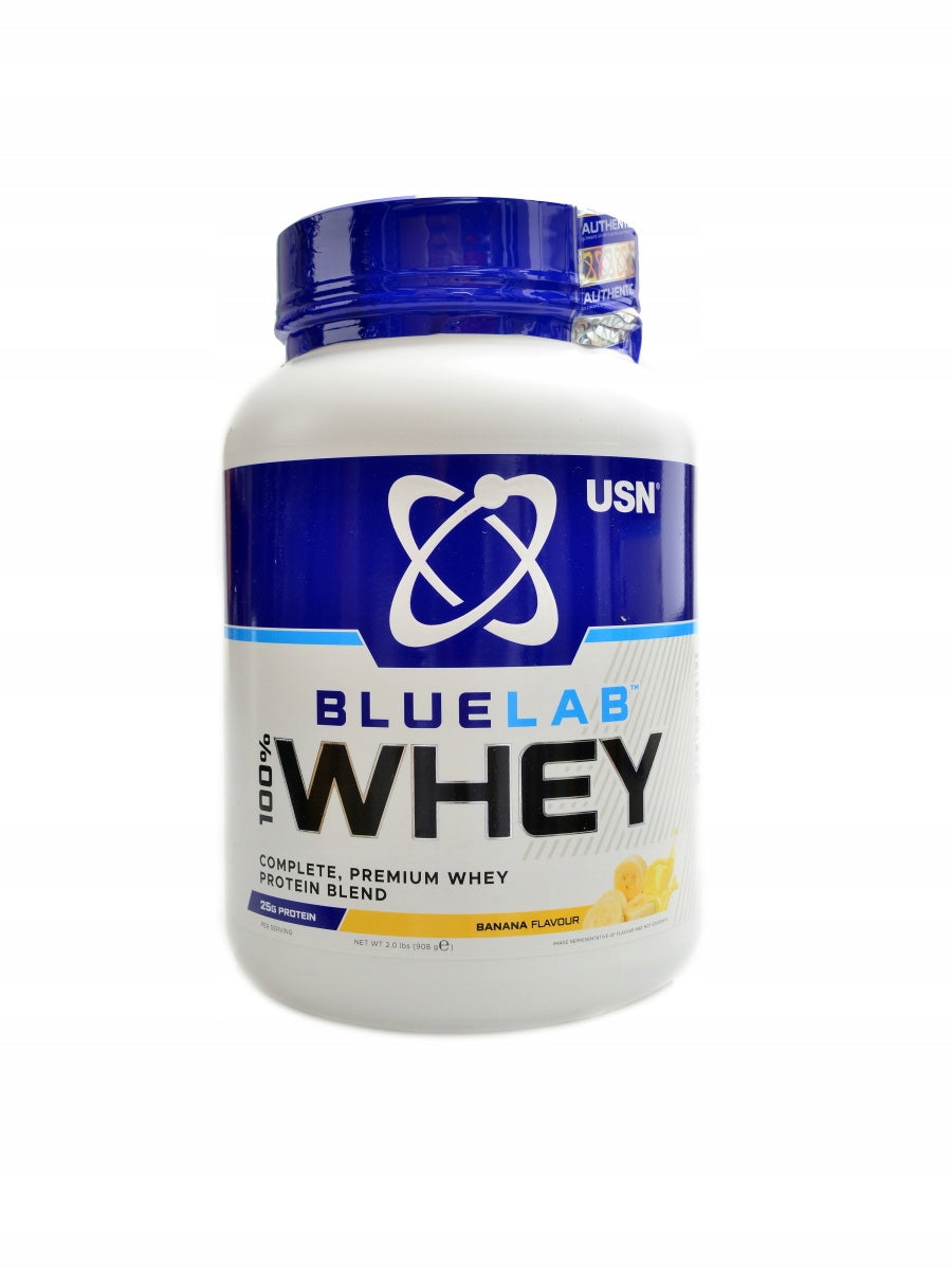 USN Bluelab 100% whey protein 908 g banán