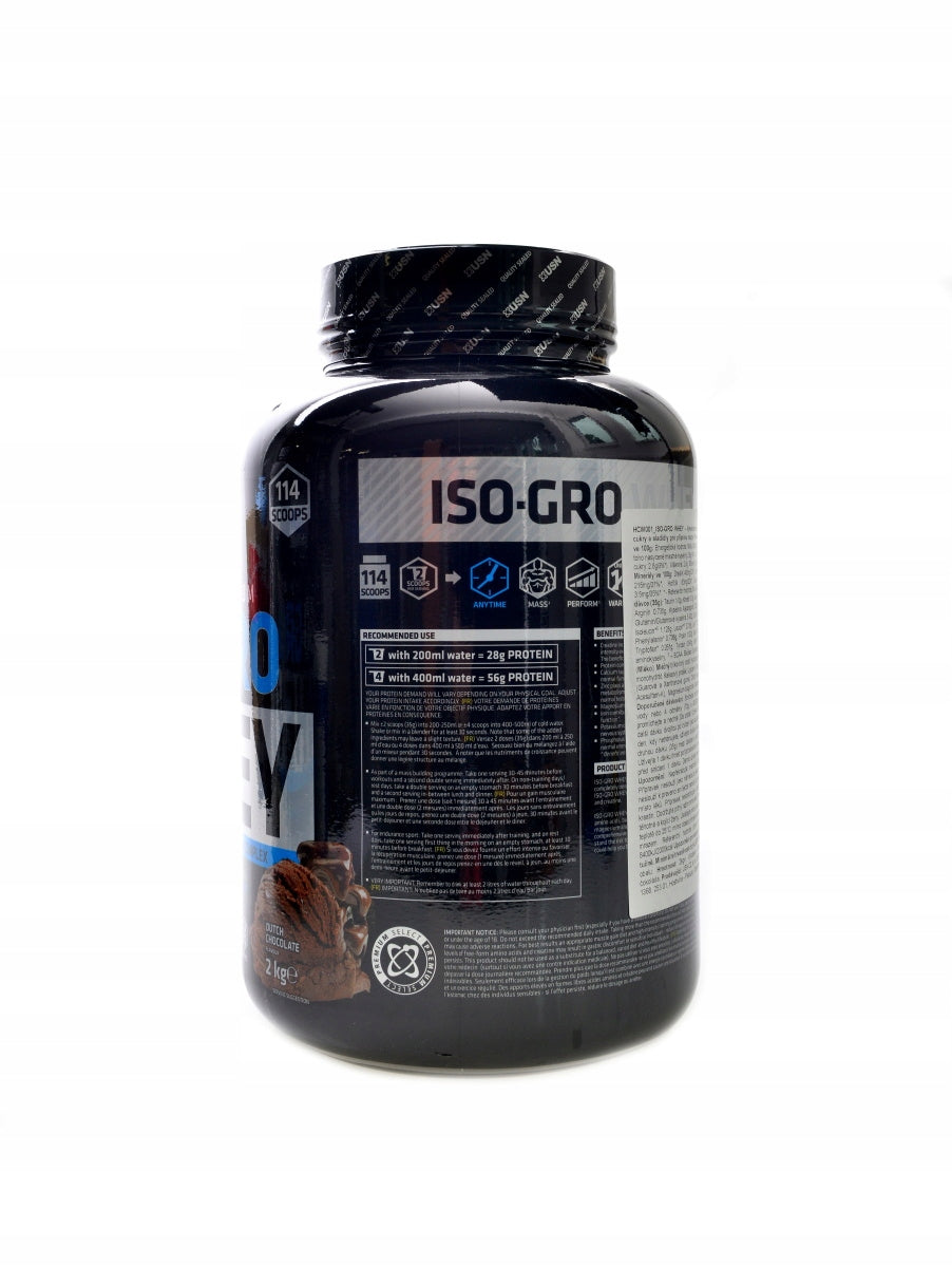 USN Iso-Gro whey protein 2000 g čokoláda Manufacturer code 6009701197815