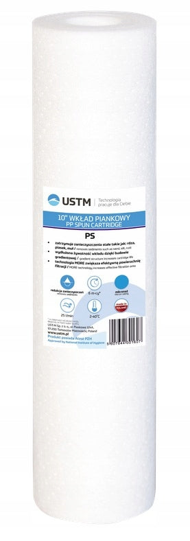 USTM FILTER CARTRIDGE 20 MICRON FOAM WATER FILTER 10" Manufacturer code 2504926