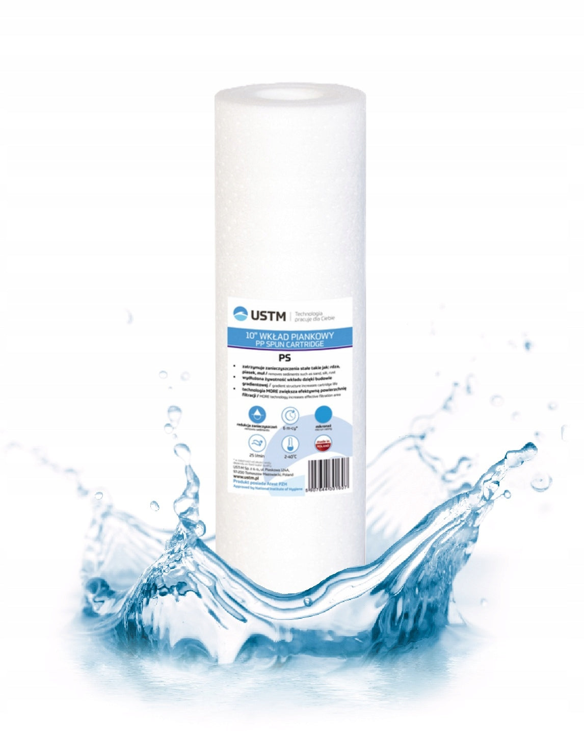 USTM FILTER CARTRIDGE 20 MICRON FOAM WATER FILTER 10"