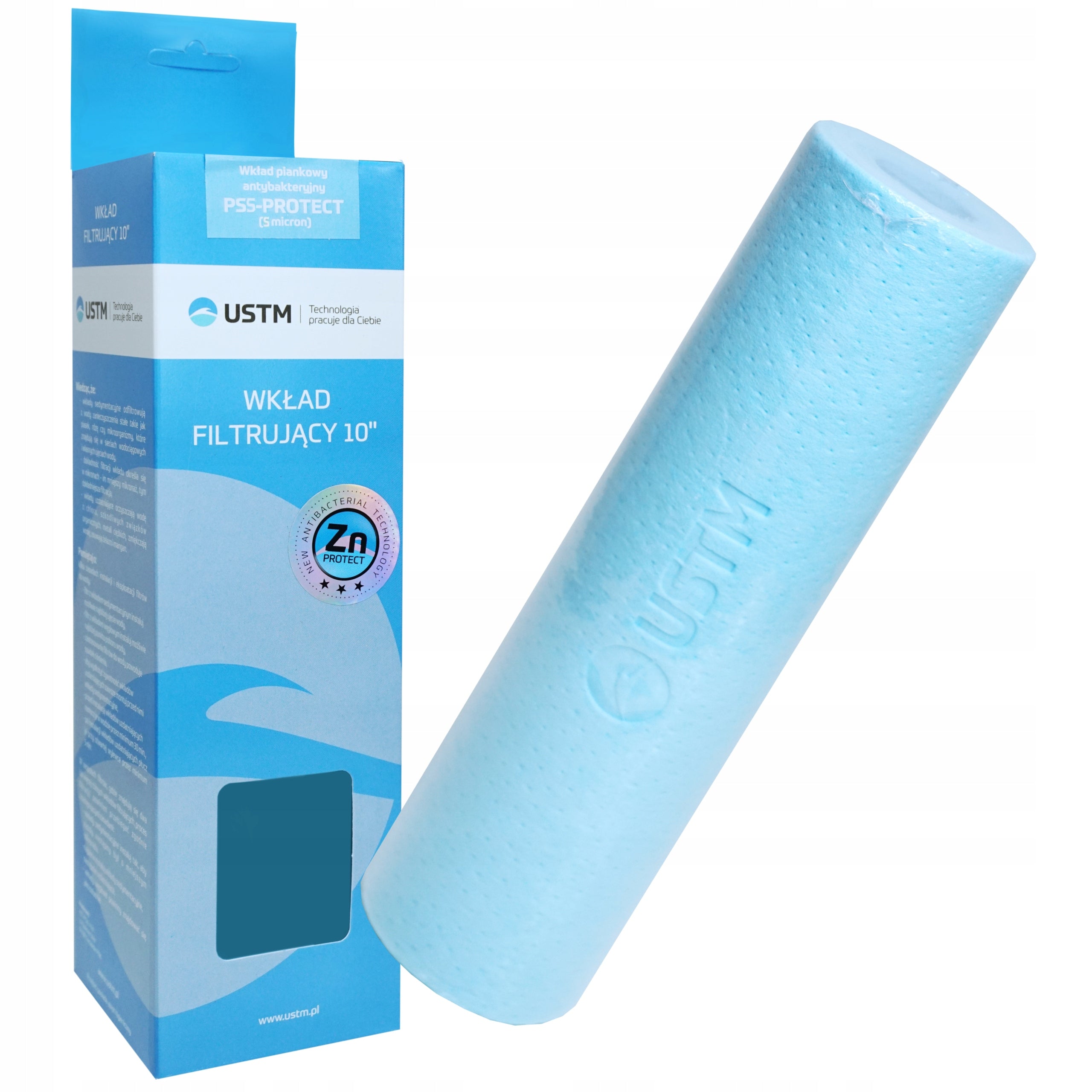 USTM PS5 Protect CARTRIDGE ANTIBACTERIAL FOAM FILTER 10" 5 MICRONS