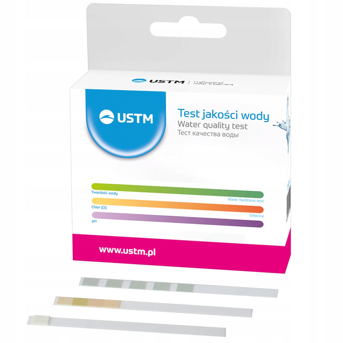 USTM TEST-1 STRIP WATER pH HARDNESS TEST CHLOR TESTER