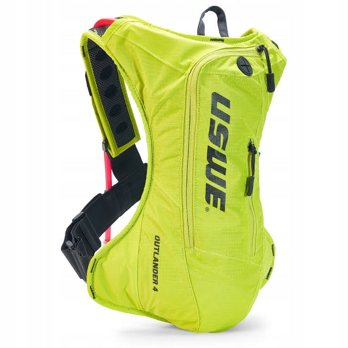 USWE CAMEL BAG OUTLANDER 4 CRAZY YELLOW FLUO MOTO/BIKE 3L LIQUID + 4L BACKPACK