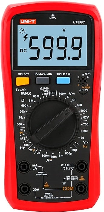UT890C AC/DC VOLTAGE CURRENT Multimeter Meter Universal -Bag as OPTION Manufacturer code UT890C