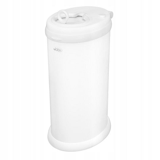 Ubbi Steel Diaper Basket Matte White
