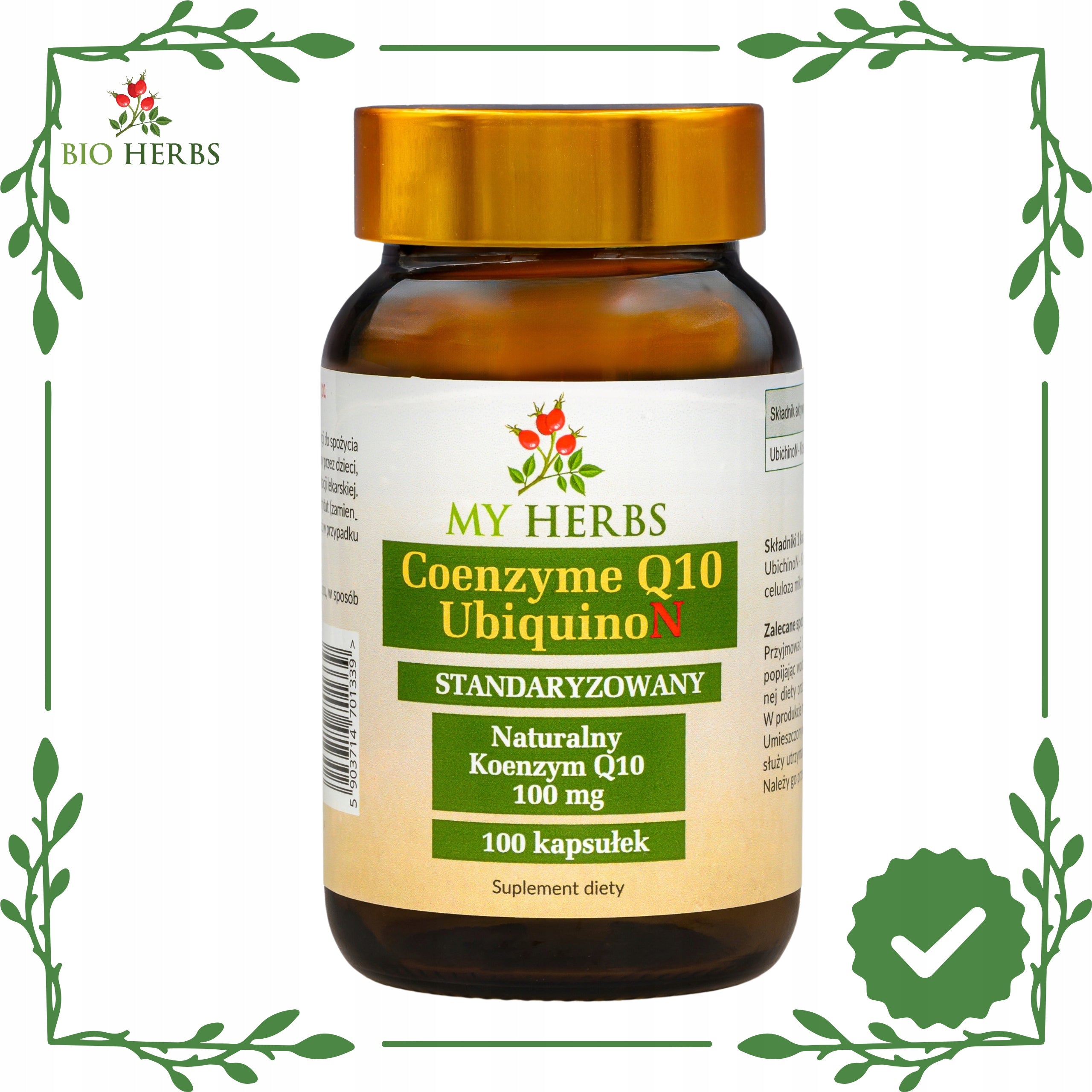Ubiquinone coenzyme q10 ubiquinon 100mg 100pcs energy heart vitality Medical device no