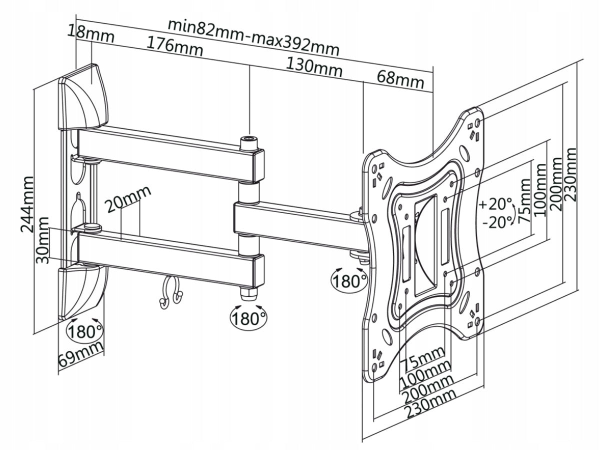 Cabletech UCH0202 23-42" 