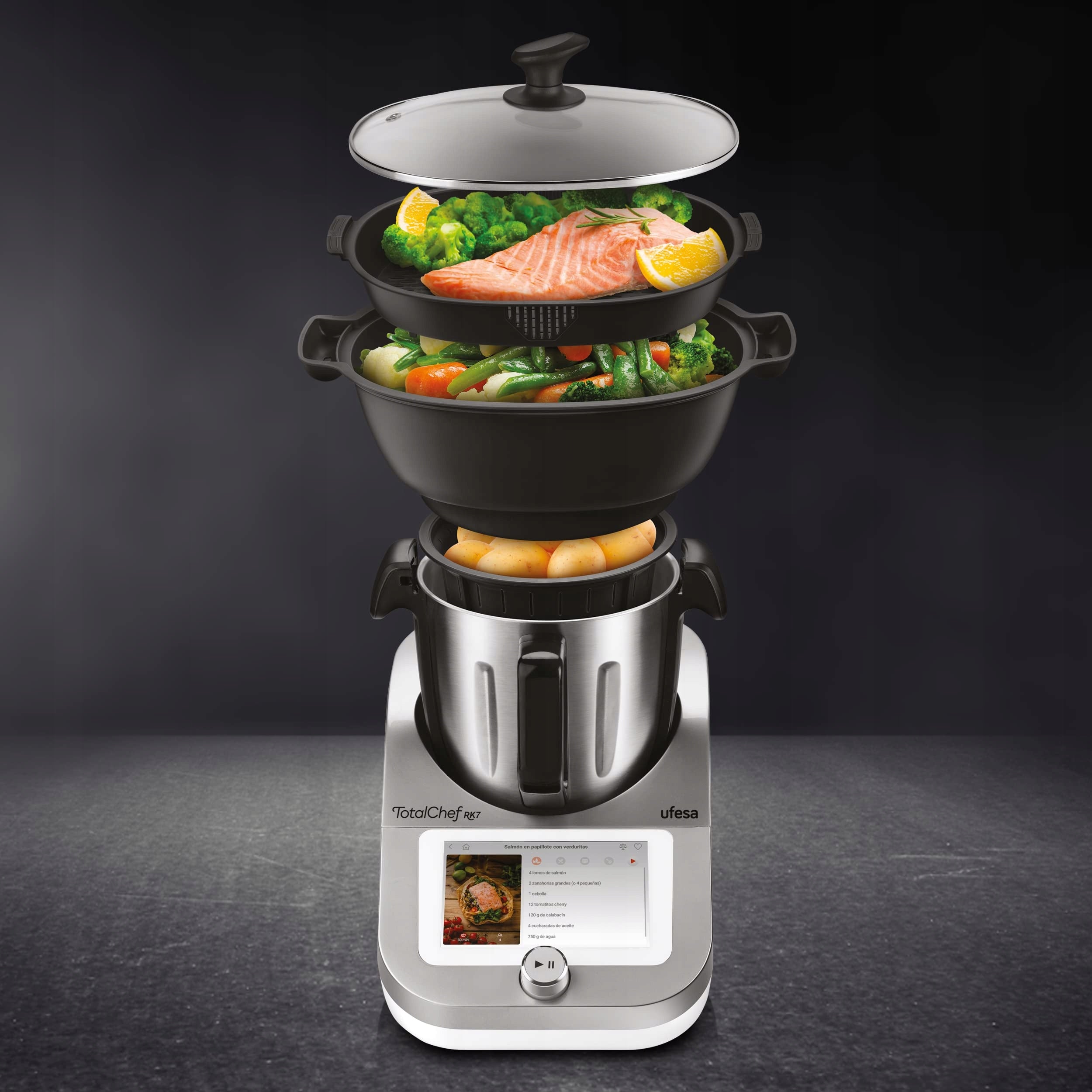 Ufesa TotalChef RK7 Food Processor 2000W 4,5L Silver/White Power rating 2000 W