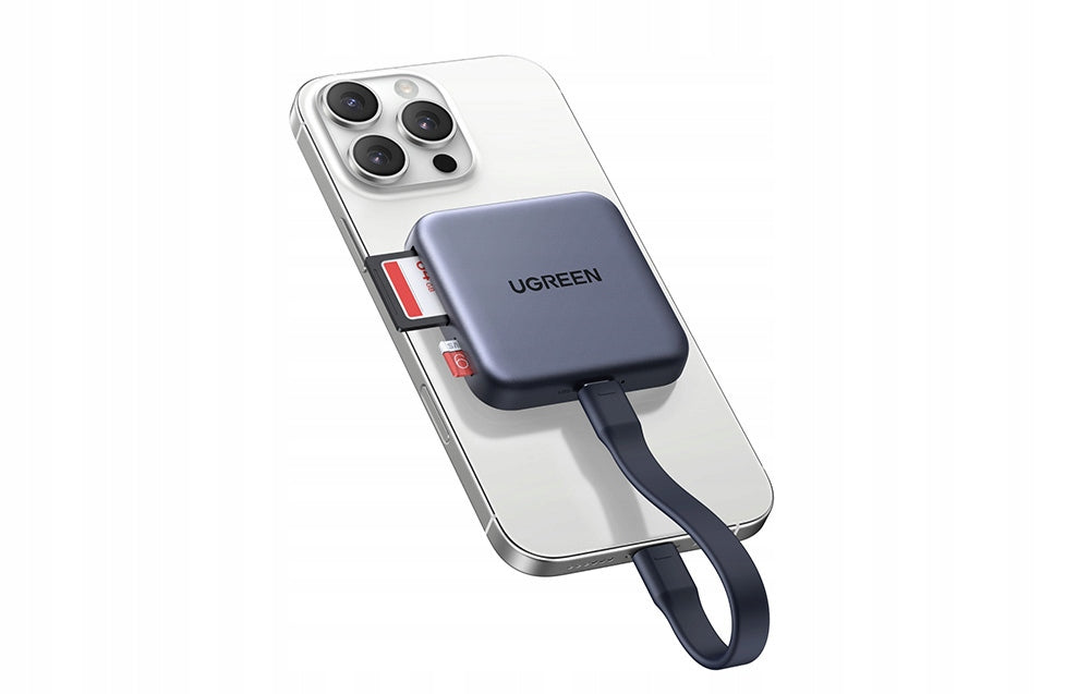 Ugreen CM898 Adapter 3in1 USB-C MagSafe Card Reader SD TF PD 100W Black Manufacturer code 65095