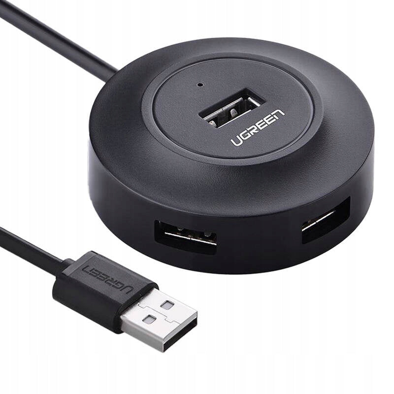 Ugreen CR106 USB Hub 4 Ports 1m Black 20277 Adapter 4in1 Windows Mac OS