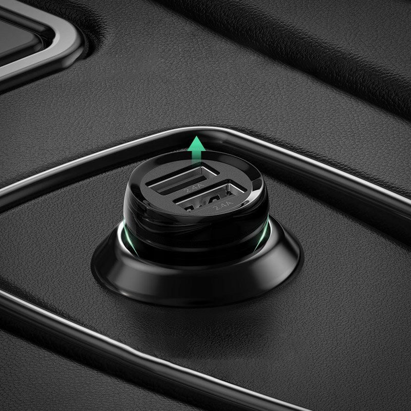Ugreen car charger 2x USB 24W 4,8 A (2x 2,4 A) black (50875) Output current 4800 mA