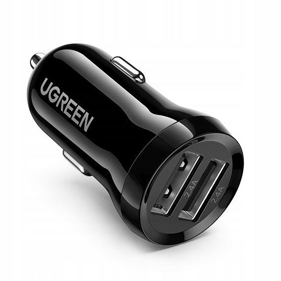 Ugreen car charger 2x USB 24W 4,8 A (2x 2,4 A) black (50875)