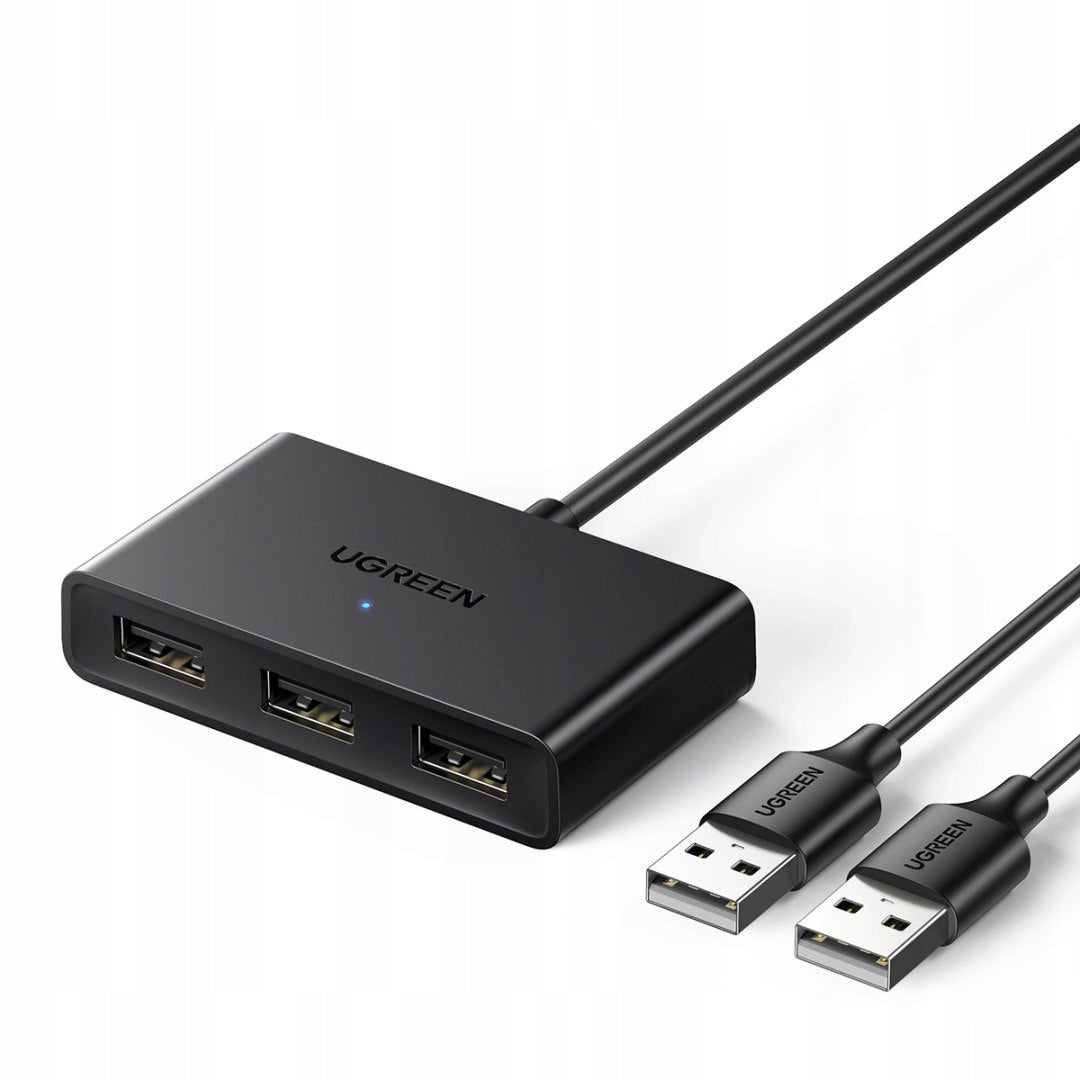 Ugreen switch adapter switch box USB 2 inputs - 3 outputs black (CM4