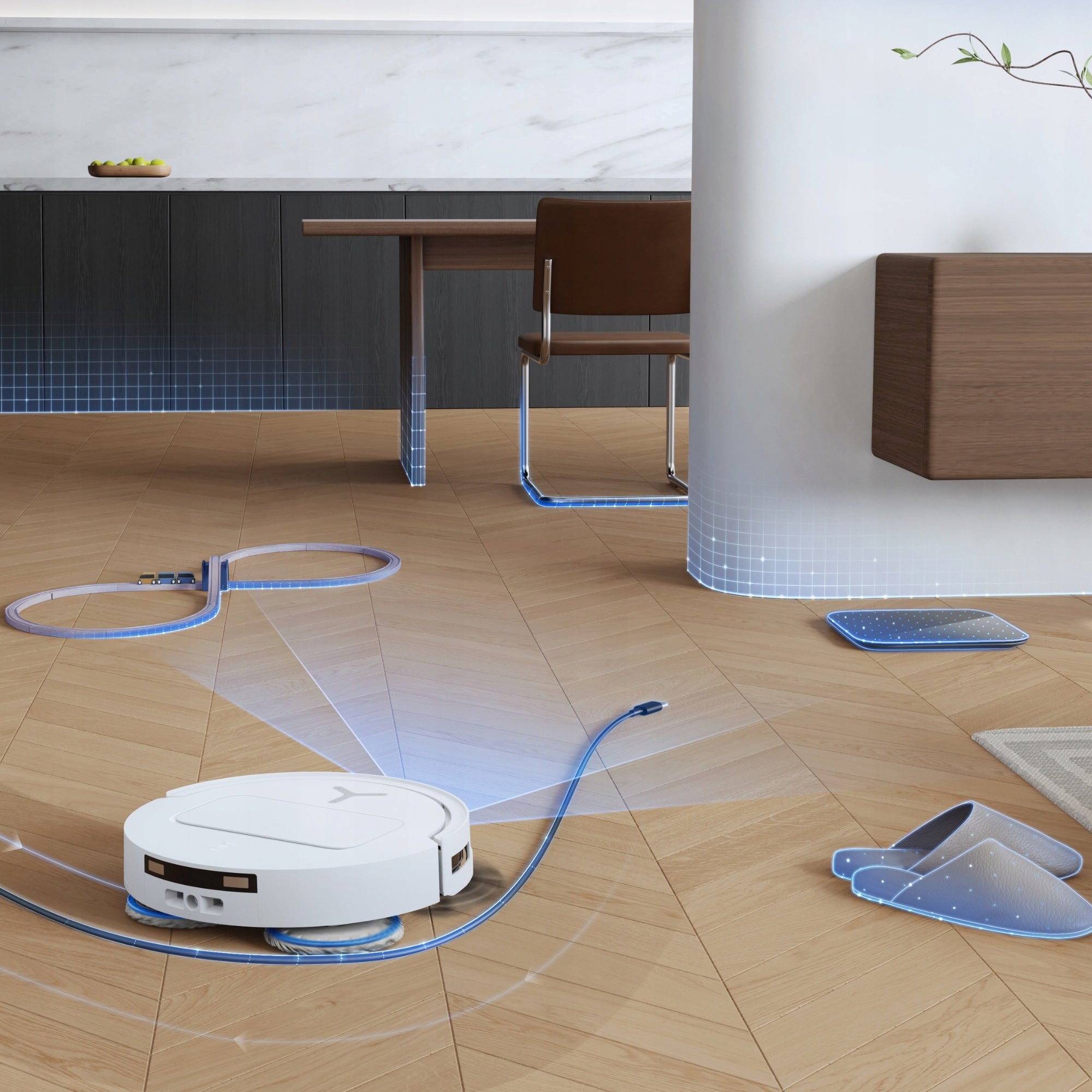 Uklízecí robot Ecovacs DEEBOT T50 PRO OMNI White bílý Dominant color white
