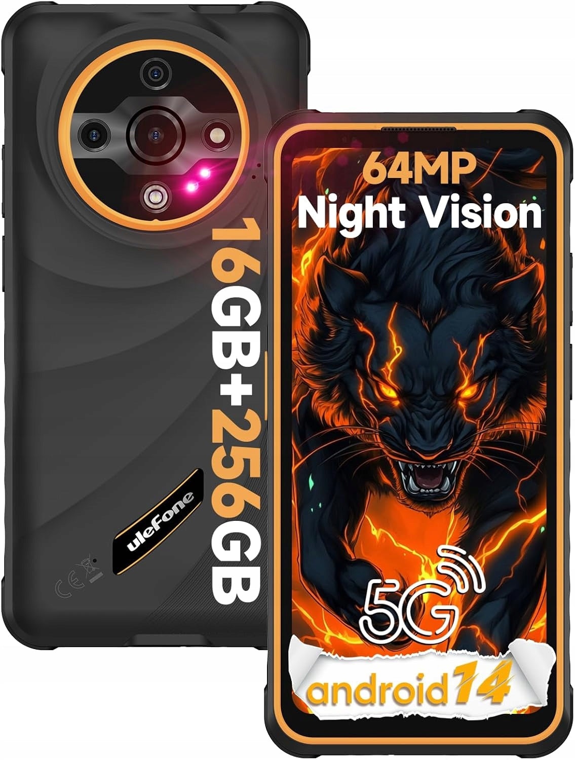 Ulefone Armor X31 Pro 8 GB / 256 GB 5G black Built-in memory 256 GB