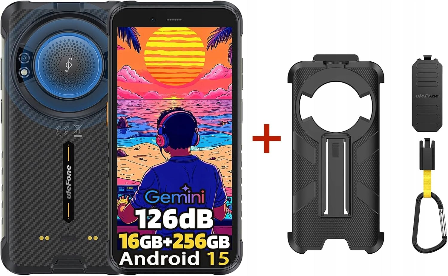 Ulefone RugKing 16GB+256GB Android 15 5.99"+case