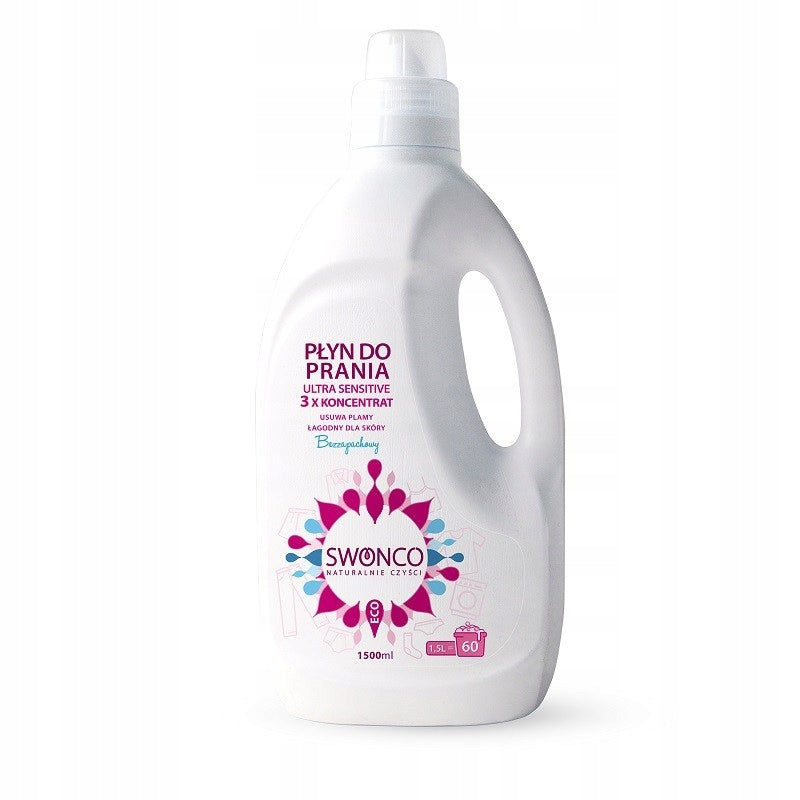 Ultra Sensitive Washing Liquid 1500ml Swonco Unscented