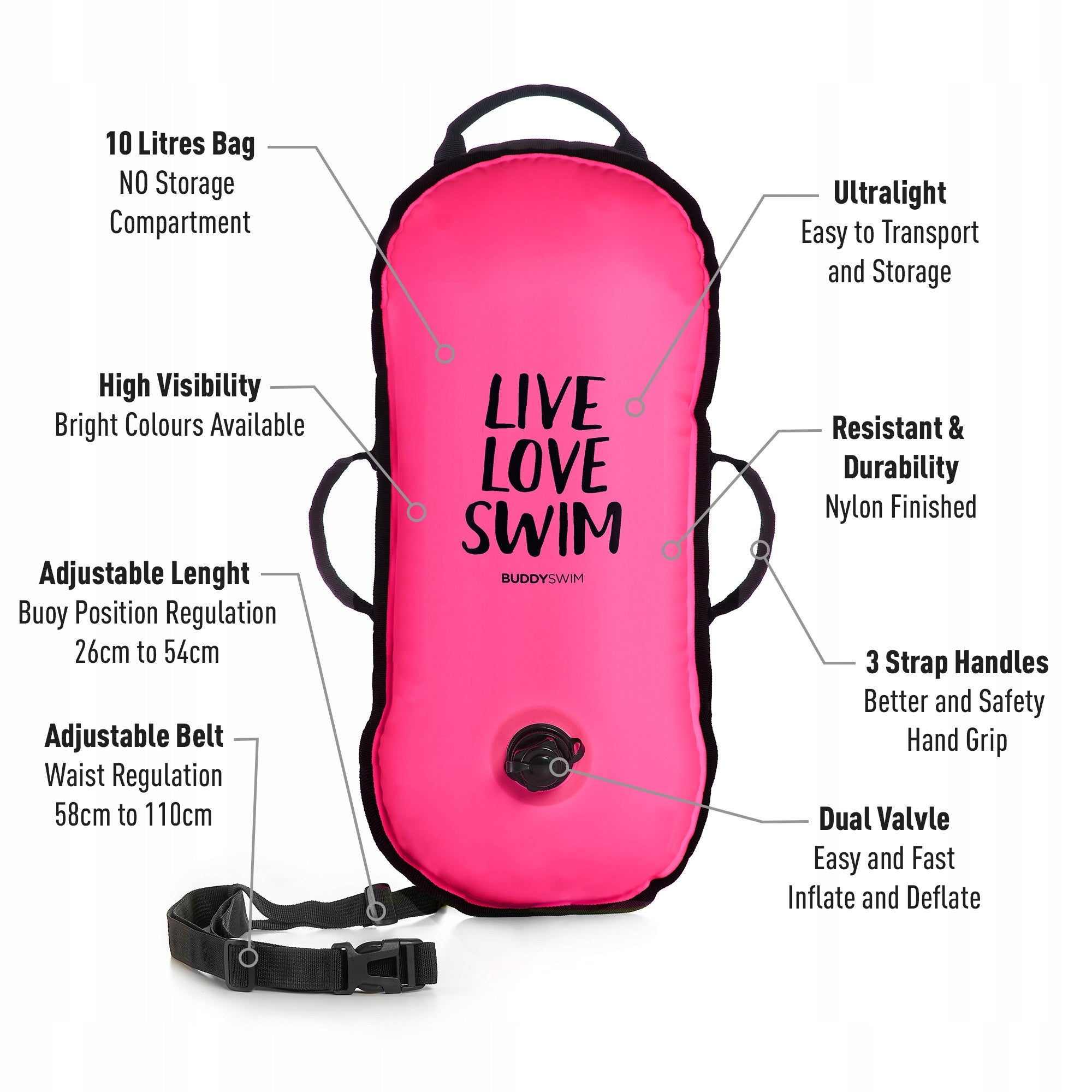 Ultralight Swim Buoy Buddyswim LLS Pink EAN (GTIN) 742186751481