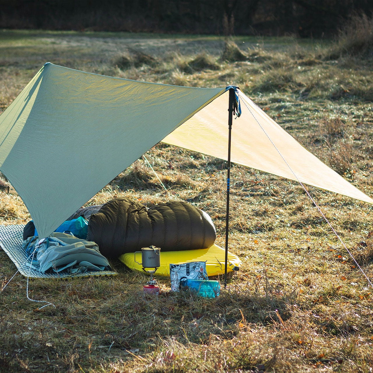 Ultralight Tarp ZMORA Crocodile Green Lesovik Total length 260 cm
